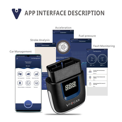 Viecar VP001 Car Mini OBD Fault Detector V2.2 Bluetooth Diagnostic Tool, VP001
