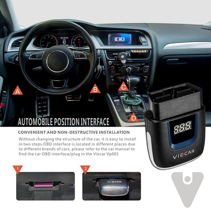 Viecar VP001 Car Mini OBD Fault Detector V2.2 Bluetooth Diagnostic Tool, VP001