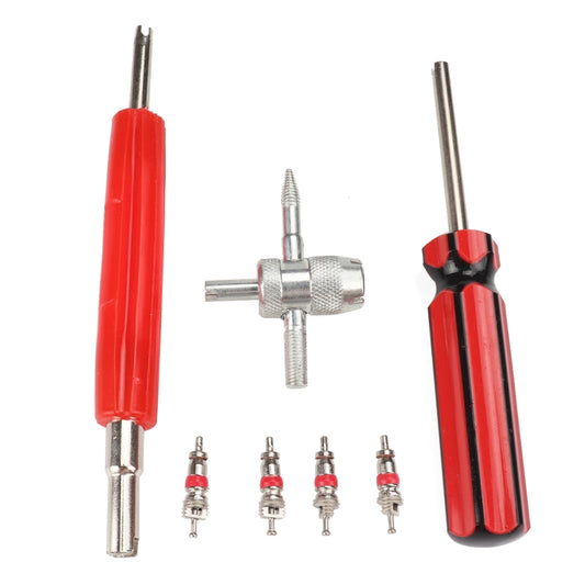 Tire Removal Tool + Tire Valve Set for Car Trunk Motorcycles, A2205