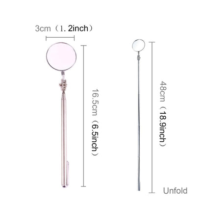 Vehicle Car Chassis Telescoping Inspection Mirror, Mirror Diameter: 30mm, Length: 165mm, Diameter: 30mm, Length: 165mm