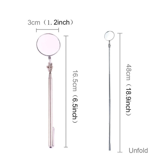 Vehicle Car Chassis Telescoping Inspection Mirror, Mirror Diameter: 30mm, Length: 165mm, Diameter: 30mm, Length: 165mm