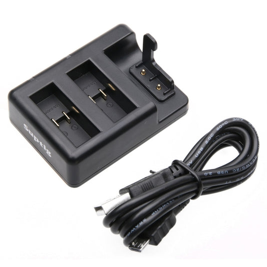 Dual Batteries Charger + Remote Control Charger with USB Cable for GoPro HERO7 Black /6 /5 (AHDBT-501), Batteries not included, Battery+Remote Control Charger