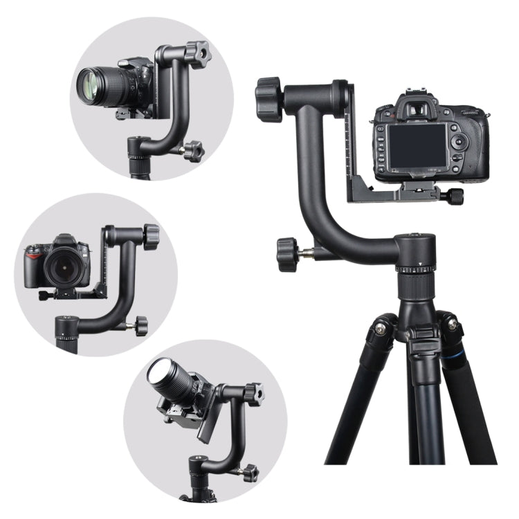 YELANGU Horizontal 360 Degree Gimbal Tripod Head for Home DV and SLR Cameras