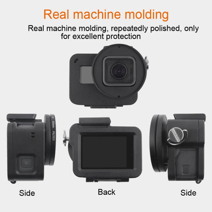 Housing Shell CNC Aluminum Alloy Protective Cage with Insurance Frame & 52mm UV Lens for GoPro HERO7 Black /6 /5, 52mm UV Black, 52mm UV Blue, 52mm UV Red