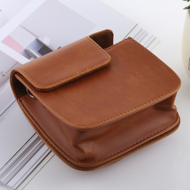 Retro Style Full Body Camera PU Leather Case Bag with Strap for FUJIFILM instax mini 9 / mini 8+ / mini 8