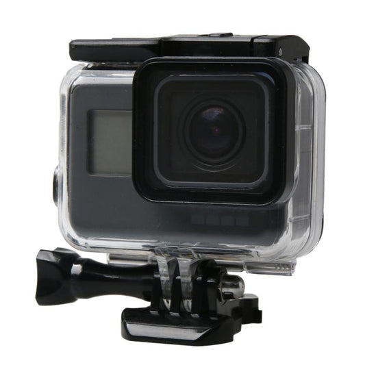For GoPro HERO6 /5 Black 60m Underwater Waterproof Housing Diving Case with Touch Screen Back Door & Filter / Buckle Basic Mount & Screw, No Need to Disassemble Lens, 60m Waterproof