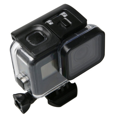 For GoPro HERO6 /5 Black 60m Underwater Waterproof Housing Diving Case with Touch Screen Back Door & Filter / Buckle Basic Mount & Screw, No Need to Disassemble Lens, 60m Waterproof