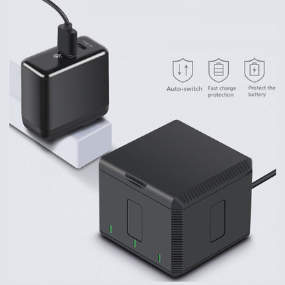 RUIGPRO USB Triple Batteries Housing Charger Box with LED Indicator Light for DJI OSMO Action 1, Charger Box