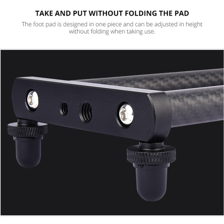 YELANGU L40T 40cm Carbon Fiber Slide Rail Track for SLR Cameras / Video Cameras