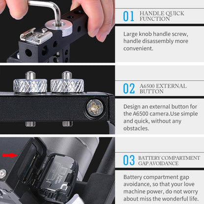 YELANGU C6 Camera Video Cage Stabilizer for Sony A6000 / A6300 / A6500 / A6400