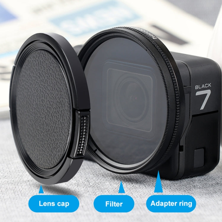 فلتر عدسة RUIGPRO للأشعة فوق البنفسجية لكاميرا GoPro HERO 7/6 /5 الاحترافية مقاس 52 مم مع حلقة محول الفلتر وغطاء العدسة، عدسة الأشعة فوق البنفسجية