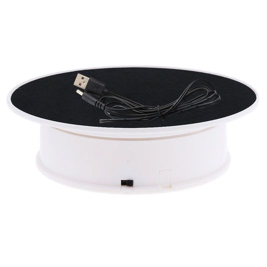 20cm 360 Degree Electric Rotating Turntable Display Stand Photography Video Shooting Props Turntable, Load 1.5kg, Powered by Battery & USB