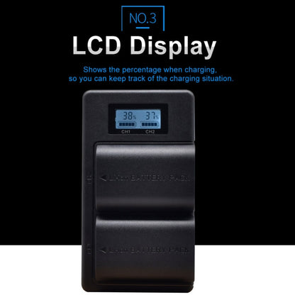 شاحن بطارية LCD رقمي LP-E6 لكاميرا SLR الرقمية لسلسلة Canon، LP-E6