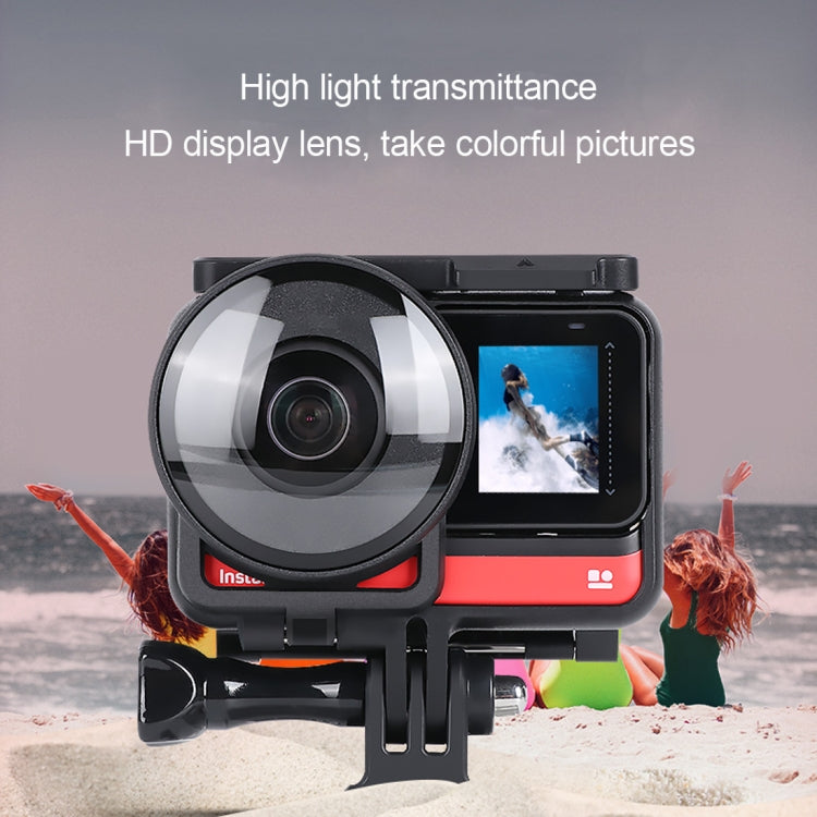 Lens Guard Protective Glass Cover for Insta360one R Panoramic Camera with Frame