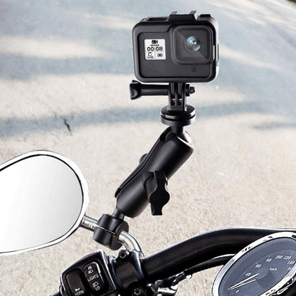حامل تثبيت ثابت للدراجات النارية برأس كروي مقاس 25 مم مع برغي M10 لكاميرات GoPro وInsta360 وDJI وغيرها من كاميرات الحركة، رأس كروي مقاس 25 مم مع برغي M10