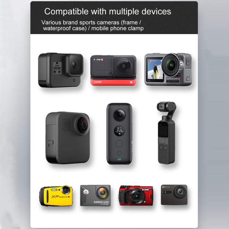 حامل تثبيت ثابت للدراجات النارية برأس كروي مقاس 25 مم مع برغي M10 لكاميرات GoPro وInsta360 وDJI وغيرها من كاميرات الحركة، رأس كروي مقاس 25 مم مع برغي M10