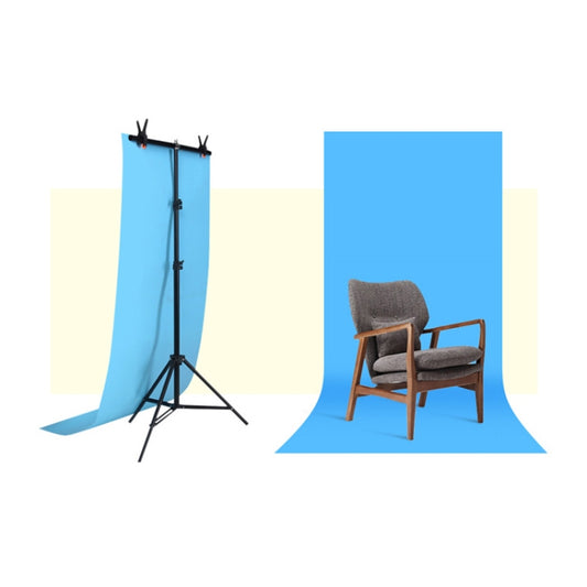 حامل دعم خلفية استوديو تصوير على شكل حرف T، مقاس 70×200 سم، طقم دعامة خلفية مع مشابك، بدون خلفية، مقاس 70×200 سم