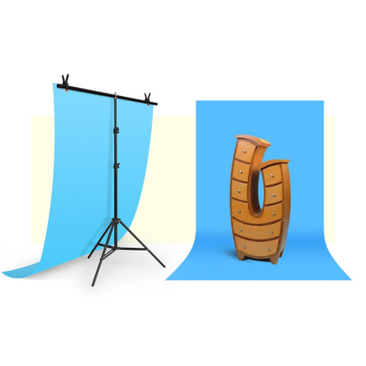 حامل دعم خلفية استوديو تصوير على شكل حرف T مقاس 150×200 سم، طقم دعامة خلفية مع مشابك، بدون خلفية، مقاس 150×200 سم