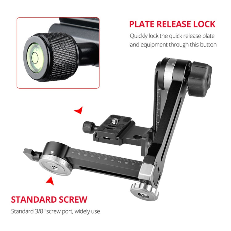 YELANGU A171 YLG0401E-C 360 Degree Rotation Horizontal Cantilever Gimbal Tripod Head for Home DV and SLR Cameras