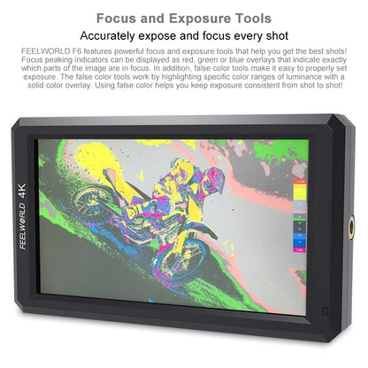 شاشة مراقبة ميدانية للكاميرا FEELWORLD F6 1920x1080 مقاس 5.5 بوصة IPS HDMI 4K، F6