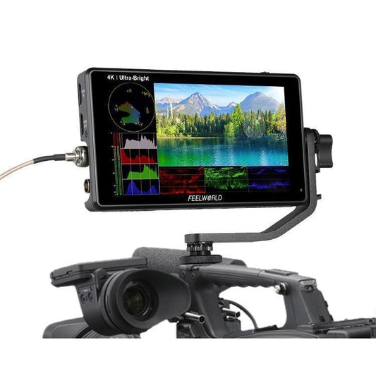 شاشة FEELWORLD LUT6S 1920x1080 2600 nits IPS مقاس 6 بوصات وشاشة لمس HDMI 4K وSDI HDI وكاميرا مراقبة ميدانية، LUT6S