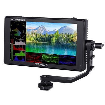 شاشة FEELWORLD LUT6S 1920x1080 2600 nits IPS مقاس 6 بوصات وشاشة لمس HDMI 4K وSDI HDI وكاميرا مراقبة ميدانية، LUT6S