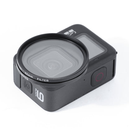 فلتر عدسة احترافي RUIGPRO لكاميرا GoPro HERO10 Black / HERO9 Black مقاس 52 مم للأشعة فوق البنفسجية مع حلقة محول الفلتر وغطاء العدسة