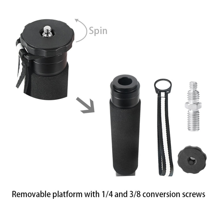 BEXIN P306C Portable Travel Outdoor DSLR Camera Carbon Fiber Monopod Holder