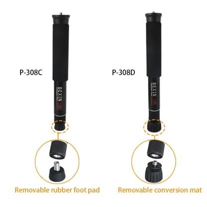 BEXIN P308C Portable Travel Outdoor DSLR Camera Aluminum Alloy Monopod Holder