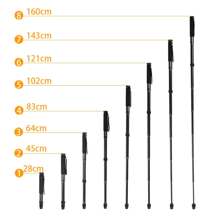 BEXIN P308 Portable Travel Outdoor DSLR Camera Aluminum Alloy Monopod Holder