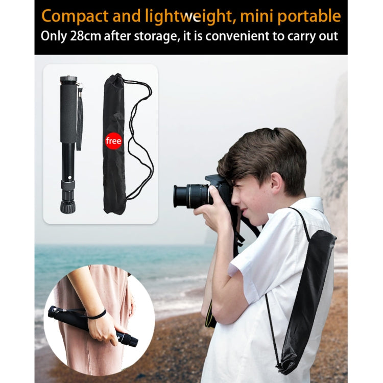 BEXIN P308 Portable Travel Outdoor DSLR Camera Aluminum Alloy Monopod Holder