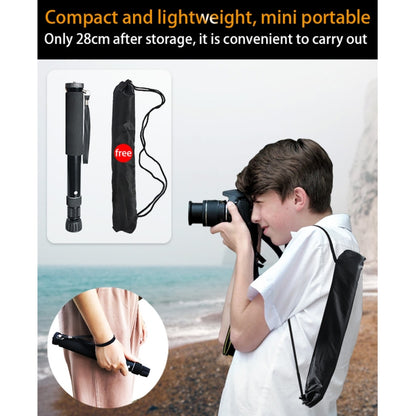 BEXIN P308 Portable Travel Outdoor DSLR Camera Aluminum Alloy Monopod Holder