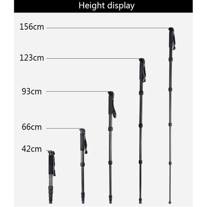 BEXIN MCS285 Portable Travel Outdoor DSLR Camera Carbon Fiber Monopod Holder