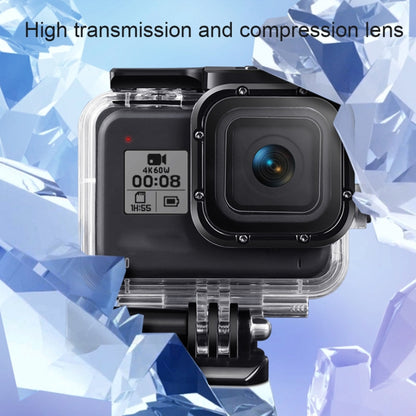 For GoPro HERO8 Black 45m Waterproof Housing Protective Case with Buckle Basic Mount & Screw & (Purple, Red, Pink) Filters & Floating Bobber Grip & Strap & Anti-Fog Inserts, Black HERO8 Case+Filters