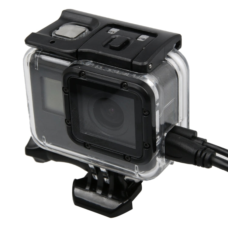 غطاء حماية هيكلي لكاميرا GoPro HERO5 مع مشبك تثبيت أساسي وبرغي توصيل، يحتاج إلى تفكيك العدسة، مع مشبك تثبيت أساسي