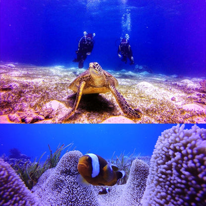 جراب واقٍ لكاميرا GoPro HERO5 30 متر مقاوم للماء مصنوع من البولي كربونات وغطاء ABS + فلتر مربع أحمر لعدسة الكاميرا مع مشبك تثبيت أساسي وبرغي طويل وحزام يد مضاد للضياع، جراب واقٍ + فلتر
