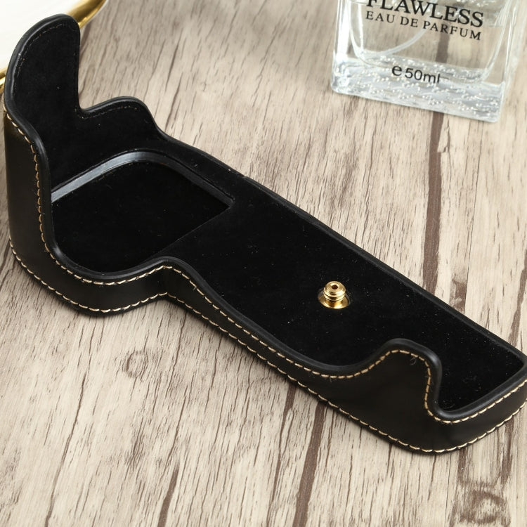 1/4 inch Thread PU Leather Camera Half Case Base for Canon EOS 90D