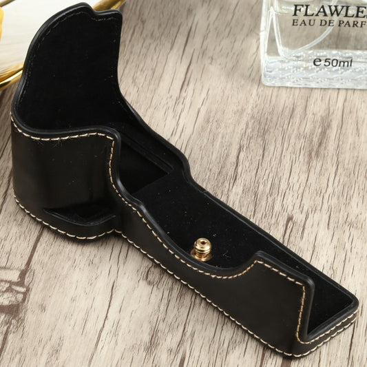 1/4 inch Thread PU Leather Camera Half Case Base for Sony ILCE-7C/A7C