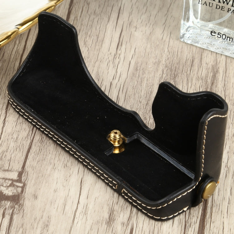 1/4 inch Thread PU Leather Camera Half Case Base for FUJIFILM XT200