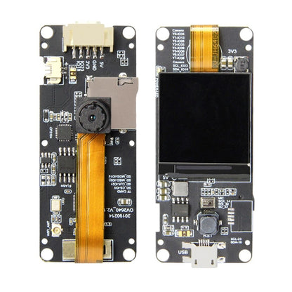 وحدة كاميرا TTGO OV2640 القياسية ذات العدسة الأحادية الممتدة لكاميرا T-Camera Plus ESP32-DOWDQ6 8MB SPRAM، عدسة أحادية ممتدة قياسية