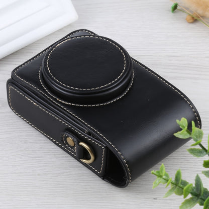 Vertical Flip Full Body Camera PU Leather Case Bag with Strap for Ricoh GR III / GRII, Sony ZV-1 / DSC-RX100M7 / RX100M6 / RX100M5 / RX100M2