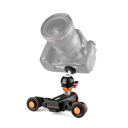 YELANGU L4X-BC Camera Wheel Dolly II Electric Track Slider 3-Wheel Video Pulley Rolling Dolly Car with Ballhead, Load: 3kg