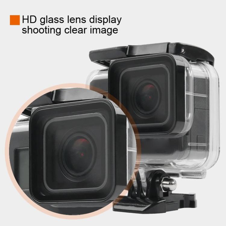 45m Waterproof Housing Protective Case + Touch Screen Back Cover for GoPro NEW HERO /HERO6 /5, with Buckle Basic Mount & Screw, No Need to Remove Lens, Touch Screen (Transparent), Touch Screen (Black)