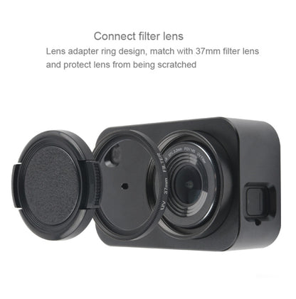 Housing Shell Aluminum Alloy Protective Cage with 37mm Filter Lens & Lens Cap & Screw for Xiaomi Mijia Small Camera