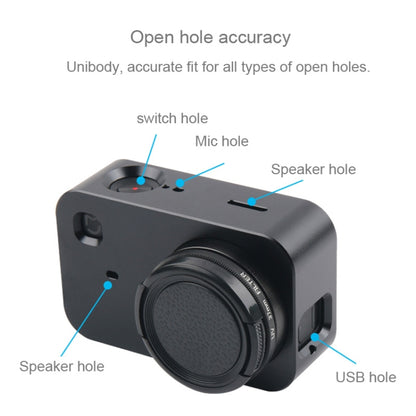 Housing Shell Aluminum Alloy Protective Cage with 37mm Filter Lens & Lens Cap & Screw for Xiaomi Mijia Small Camera