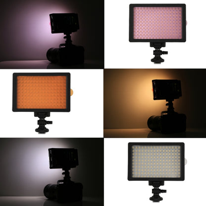 مصباح فيديو LED أبيض عالي الوضوح HD-160، إضاءة ملء إضاءة التصوير الفوتوغرافي على الكاميرا لكاميرات كانون ونيكون وDSLR مع 3 لوحات فلتر، HD-160