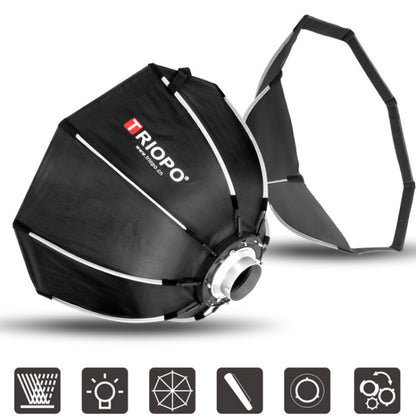 فلاش سبيدلايت TRIOPO K2-55 55 سم، صندوق إضاءة مثمن الشكل مكافئ، موزع إضاءة من Bowens Mount، K2-55
