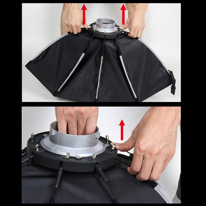 فلاش سبيدلايت TRIOPO K2-55 55 سم، صندوق إضاءة مثمن الشكل مكافئ، موزع إضاءة من Bowens Mount، K2-55