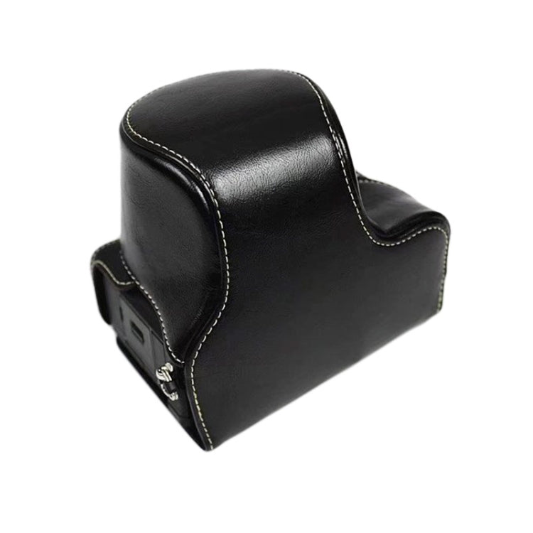Full Body Camera PU Leather Case Bag for Sony LCE-7C / Alpha 7C / A7C 28-60mm / 40.5mm Lens