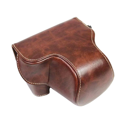 Full Body Camera PU Leather Case Bag for Sony LCE-7C / Alpha 7C / A7C 28-60mm / 40.5mm Lens